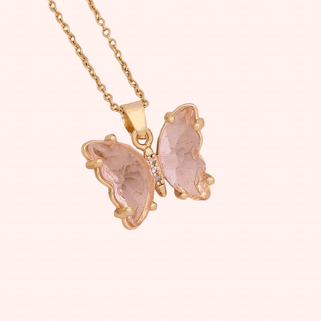 Butterfly Crystal Necklace - Delila Jewellery NZ
