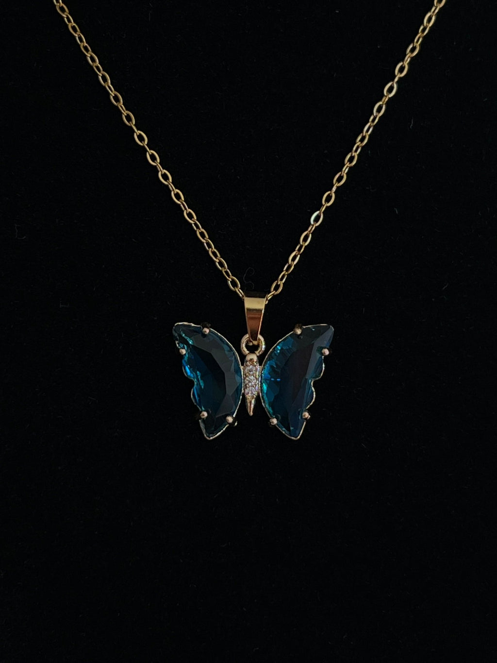 Butterfly Crystal Necklace - Delila Jewellery NZ