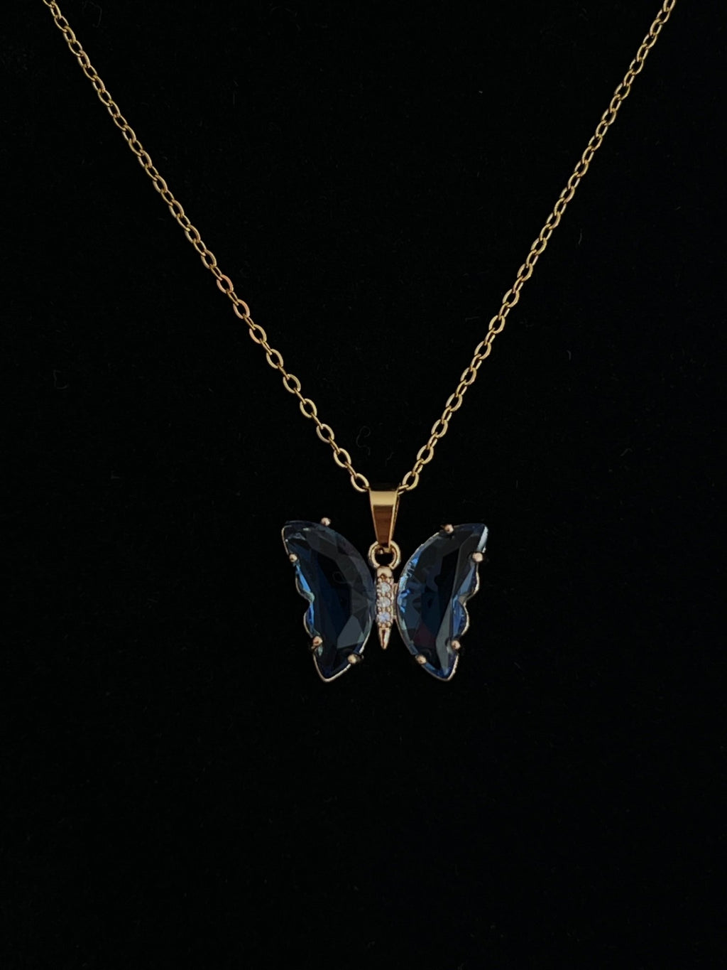Butterfly Crystal Necklace - Delila Jewellery NZ
