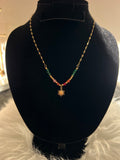 Colourful Beaded Sun Pendant Necklace - Gold Plated - Delila Jewellery NZ