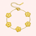 Five Clover Gold Bracelet - Delila Jewellery NZ