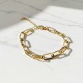 Gold Chunky Paperclip - marble flat lay