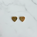 Gold Heart Stud Earrings