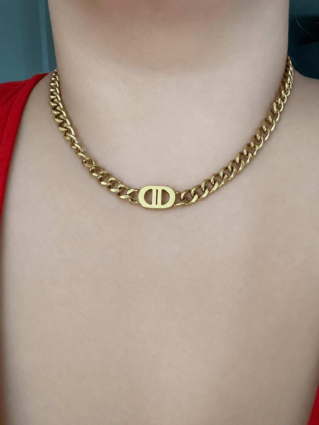 Gold Stainless Steel Cuban Link Necklace – Pre-Order - Delila Jewellery NZ