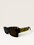 Luxury Square Tortoiseshell Sunglasses with Gold Detail - Delila Jewellery NZ
