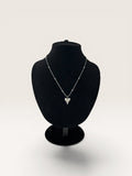 Silver Beaded Heart Necklace – Stainless Steel - Delila Jewellery NZ