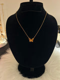 Stainless Steel 18K Gold Plated Butterfly Necklace - Delila Jewellery NZ