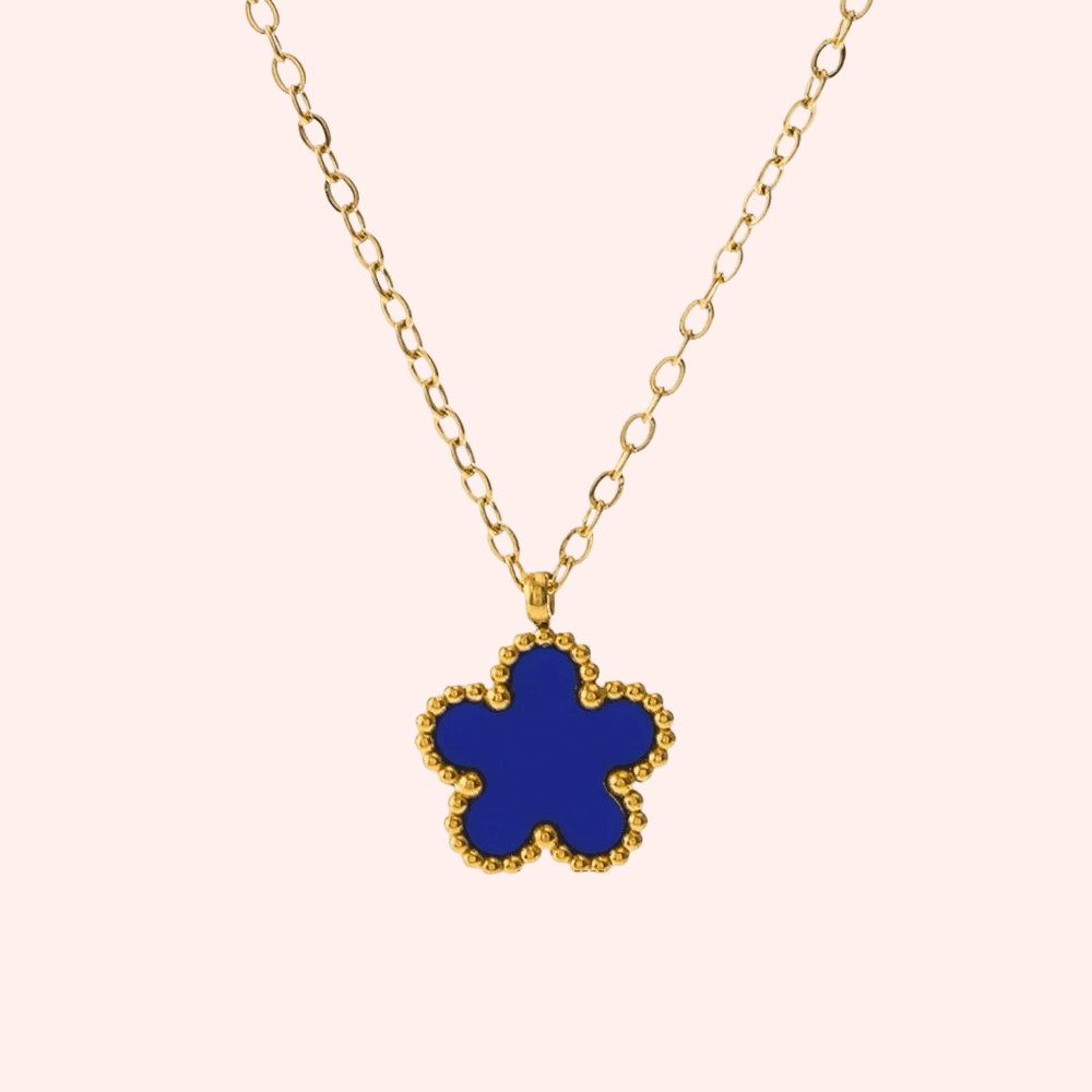 Stainless Steel Blue Clover Jewellery Set - Delila Jewellery NZ