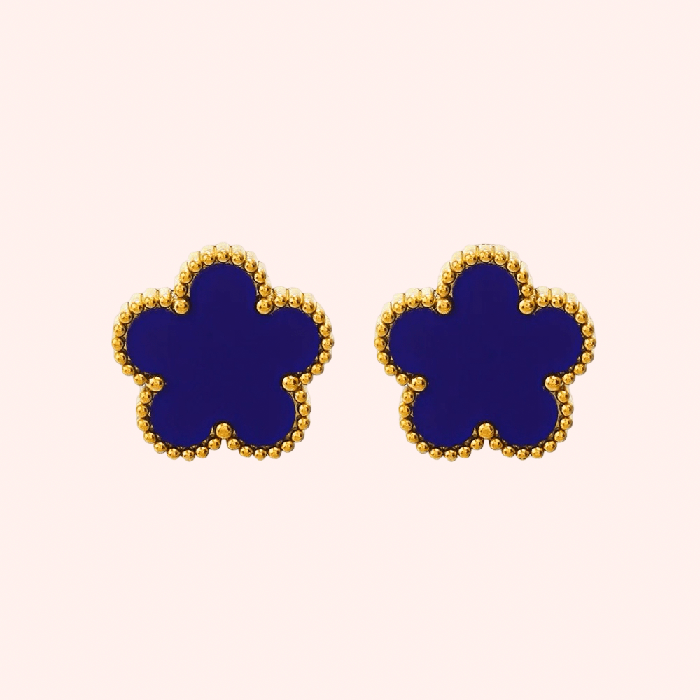 Stainless Steel Blue Clover Jewellery Set - Delila Jewellery NZ