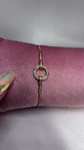 Stainless Steel Gold Crystal Adjustable Bracelet - Delila Jewellery NZ
