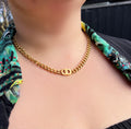 Gold Stainless Steel Cuban Link Necklace